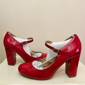 Red Mary Jane Heels (Size 7.5)